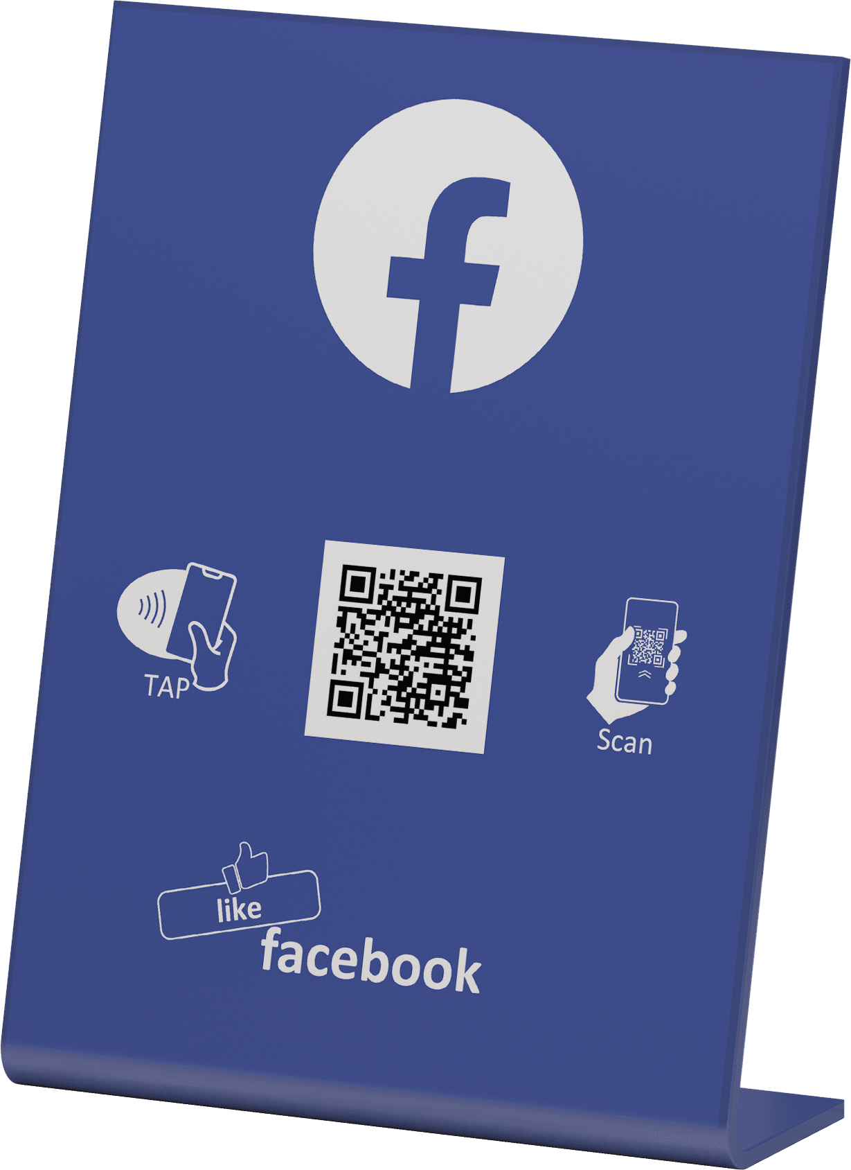 Facebook NFC Tafelstandaard / Display Facebook NFC Tafelstandaard / Display