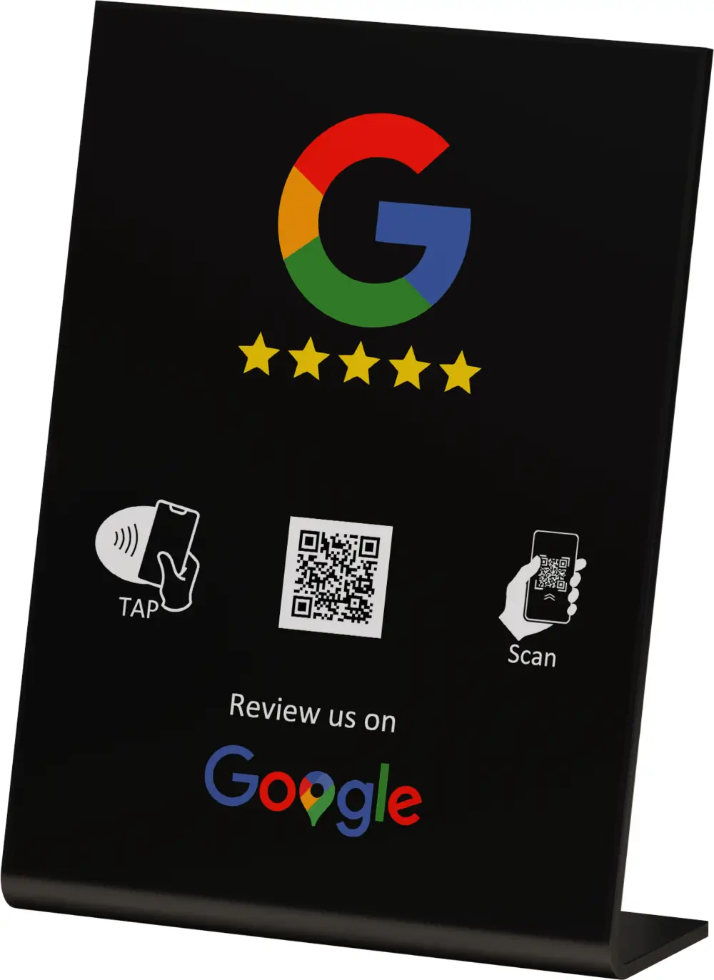 Google Reviews NFC Tafelstandaard/Display Google Reviews NFC Tafelstandaard/Display